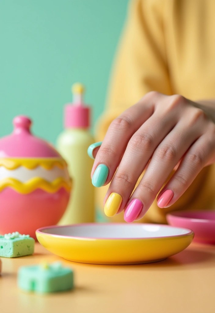 15 Colorful Matching Nails to Inspire Your Home Decor and Travel Looks (Don’t Miss #3!) - 10. Candy Coated