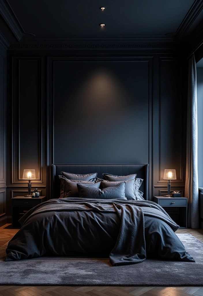 18 Modern Bedroom Designs That'll Make Your Friends Jealous (Check Out #11!) - 15. Dark and Dramatic