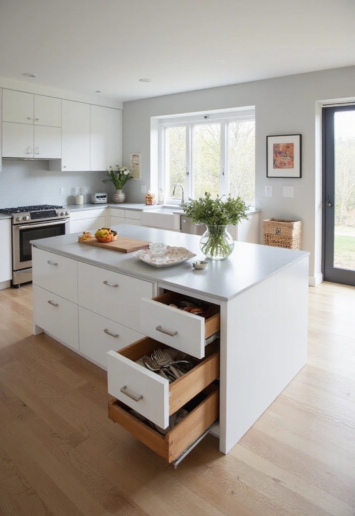15 Genius Kitchen Storage Ideas That'll Make You Say 'Why Didn't I Think of That?!' - 7. Hidden Drawers in Islands