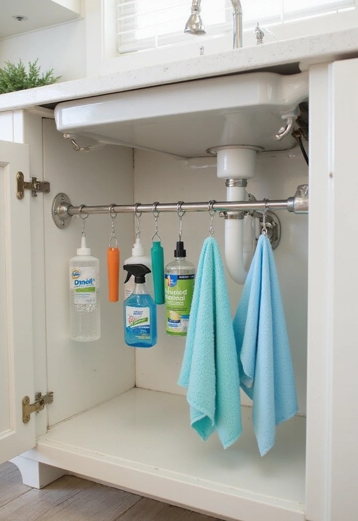 15 Genius Kitchen Storage Ideas That'll Make You Say 'Why Didn't I Think of That?!' - 8. Use of Tension Rods