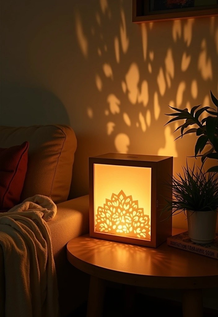 22 DIY Lighting Ideas That'll Create a Cozy Home Atmosphere! - 11. DIY Shadow Box Lights