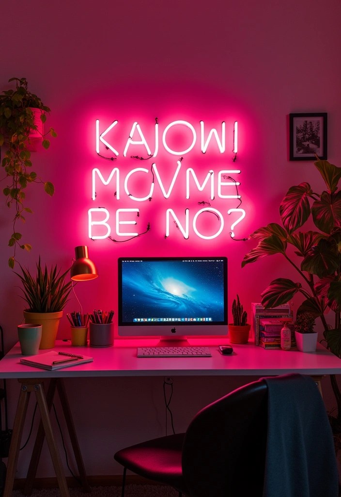 22 DIY Lighting Ideas That'll Create a Cozy Home Atmosphere! - 13. DIY Neon Signs