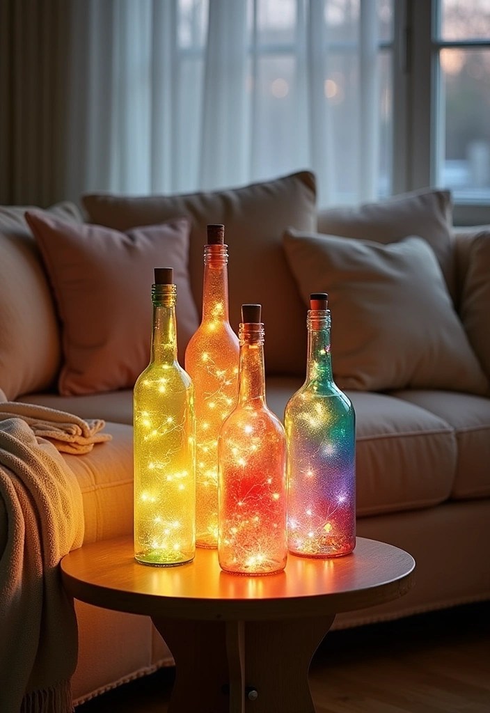 22 DIY Lighting Ideas That'll Create a Cozy Home Atmosphere! - 6. DIY Bottle Lamps