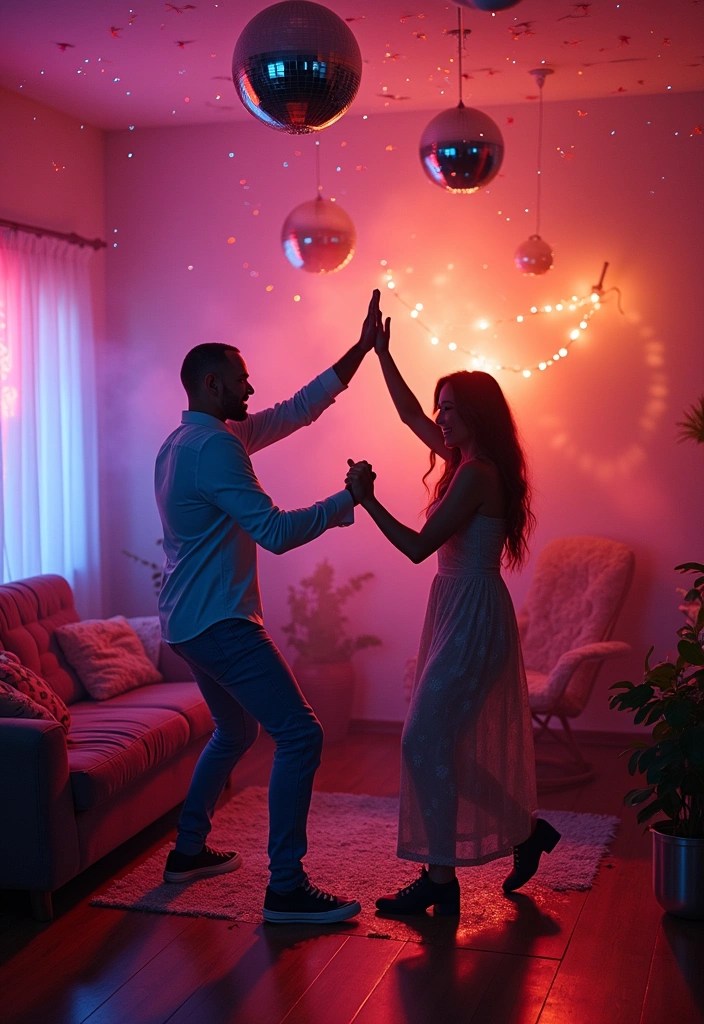 25 Cheap Date Night Ideas That Are Surprisingly Fun and Memorable! - 19. Host a Themed Dance Party at Home