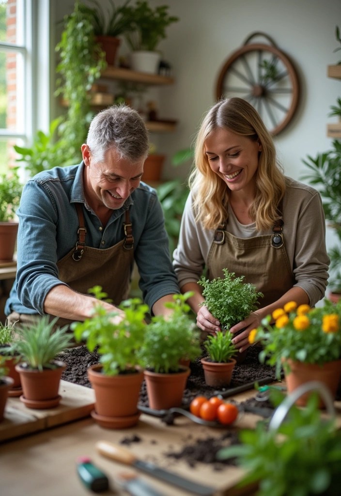 25 Cheap Date Night Ideas That Are Surprisingly Fun and Memorable! - 20. Create an Indoor Garden